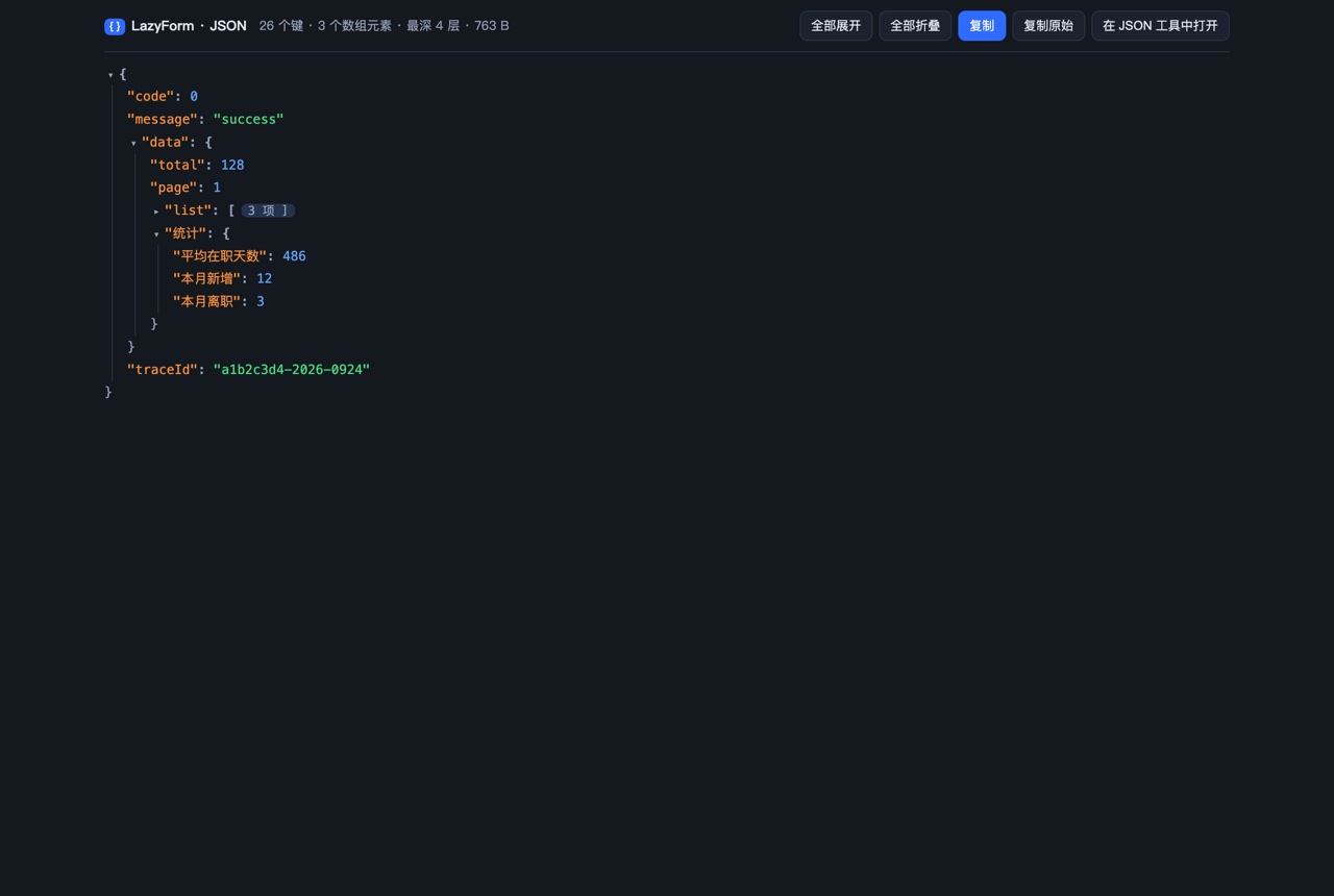 网页 JSON 自动美化